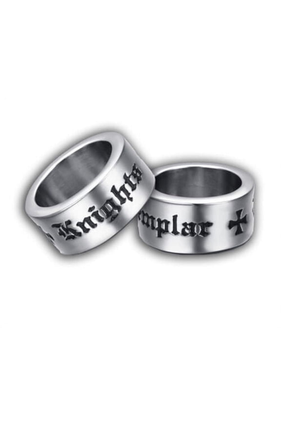 Masonic Rings. (1) Knights of Templar Freemason Ring. Bold text. Thick band