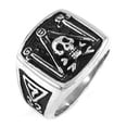 thumbnail image 1 of Masonic Rings 32nd Degree Masonic Skull Pillars Square and Compass Freemason, 1 of 2