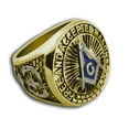 thumbnail image 1 of Masonic Rings Blue Lodge Duo-Tone Silver Gold Band. Free & Accepted Masons, 1 of 5