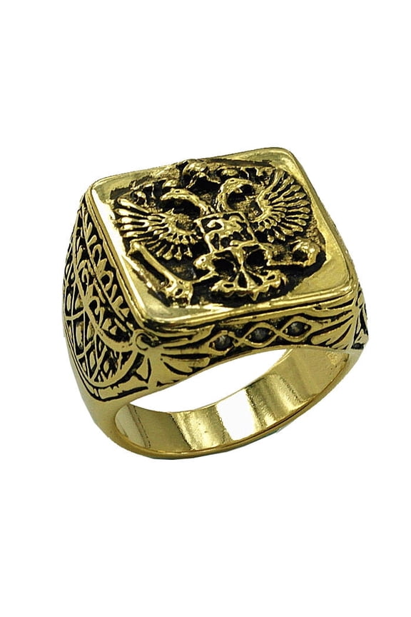 Masonic Rings Gold Tone Scottish Rite Freemason. Russian Coat of Arms Eagle