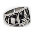 thumbnail image 1 of Masonic Rings Masonic Past Master Ring Top Hat & Gavel. Freemason Jewelry, 1 of 3