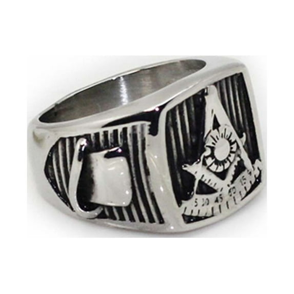 Masonic Rings Masonic Past Master Ring Top Hat & Gavel. Freemason Jewelry