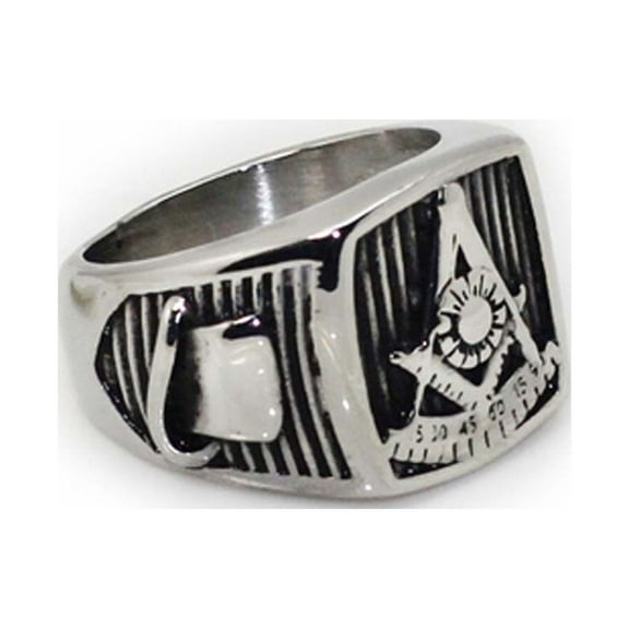 Masonic Rings Masonic Past Master Ring Top Hat & Gavel. Freemason Jewelry