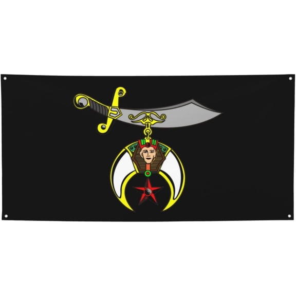Masonic Shriner Garden Party Sign  Waterproof Banner For Indoor & Outdoor Lawn, Yard, And Patio Decoration,24" X 47"