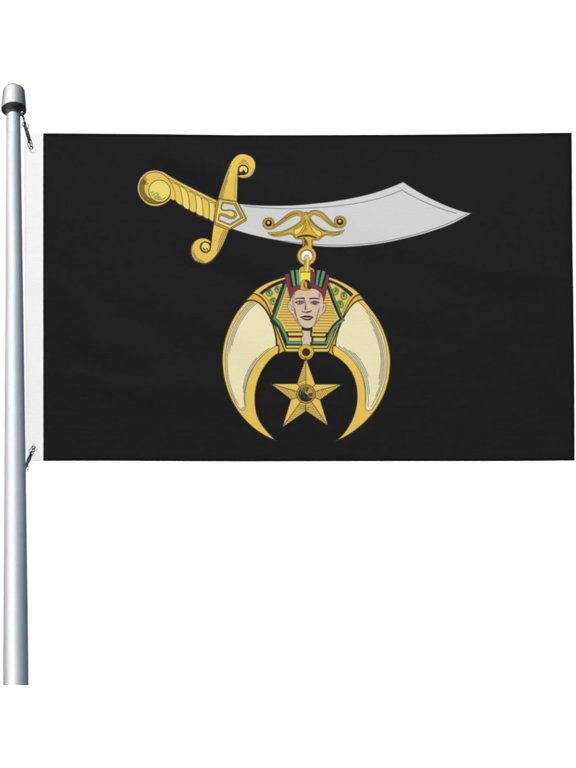 Shriner Split 3x5 Double Sided Flag Fade Resistant Banner Polyester Flag with 2 Brass Grommets For Indoor Outdoor