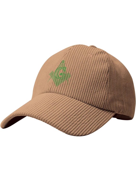Square Baseball caps for Men and Women, Corduroy Hats, Trucker Hats Beige