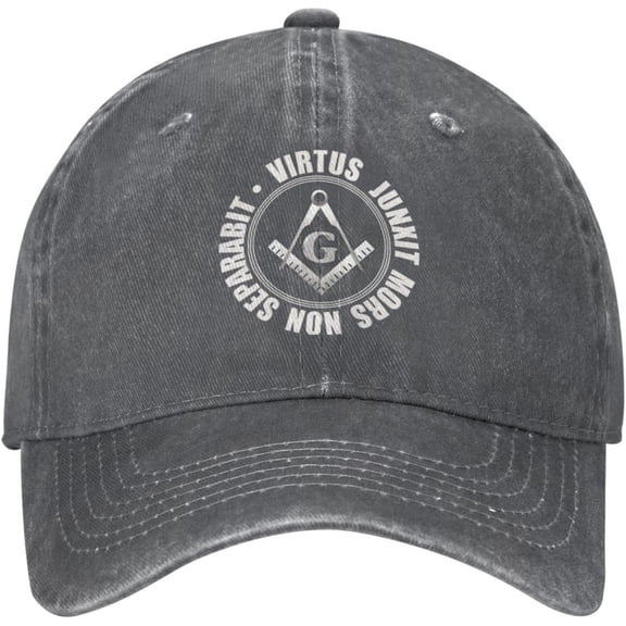 Masonic Symbol White Cowboy Hat Men Baseball Cap Hats for Women Dad Hat Adjustable Trucker Hat