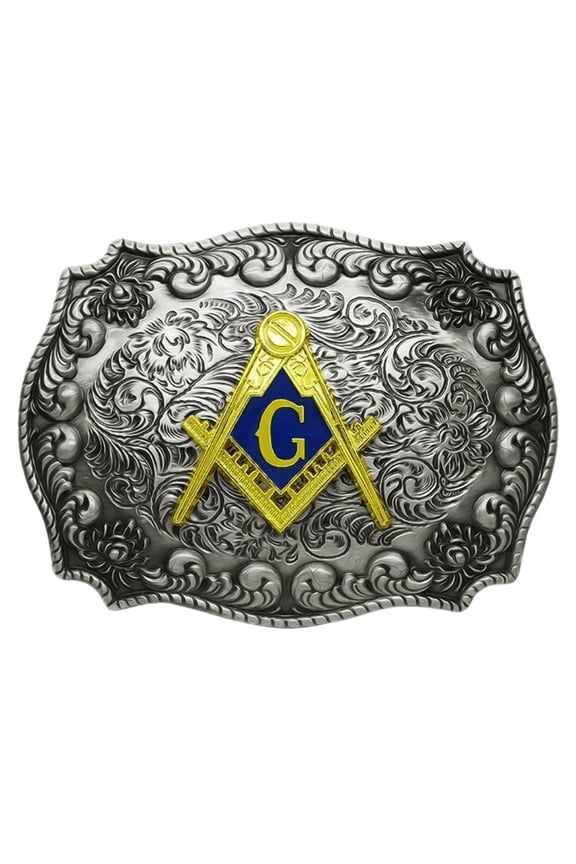Masonic Theme FreeMasons Western Rodeo Fashion Unisex Cowboy and Cowgirl Belt Buckles