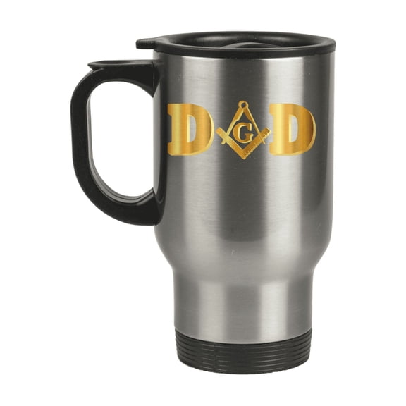 Masonic Travel Mug 14oz - Inspirational Master Mason Gift for Dad or Special Occasions