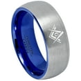 thumbnail image 1 of Masonic Tungsten Ring - Freemason Masonic Symbol Ring - 8MM 2-Tone Dome Men's Tungsten Carbide Ring TN736MSs11, 1 of 2