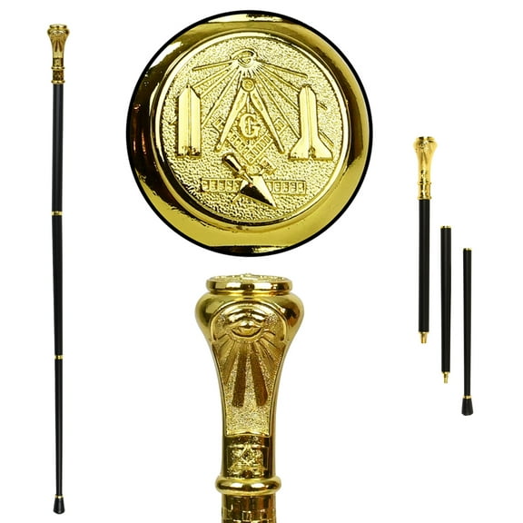 Freemason Walking Stick Masonic Cane - Travel Canes for Men - Elderly Support Assistance Products