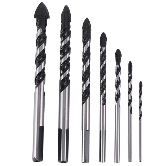 Masonry Drill Bit Set Tile Ceramic Glass Concrete Wood 3-12mm