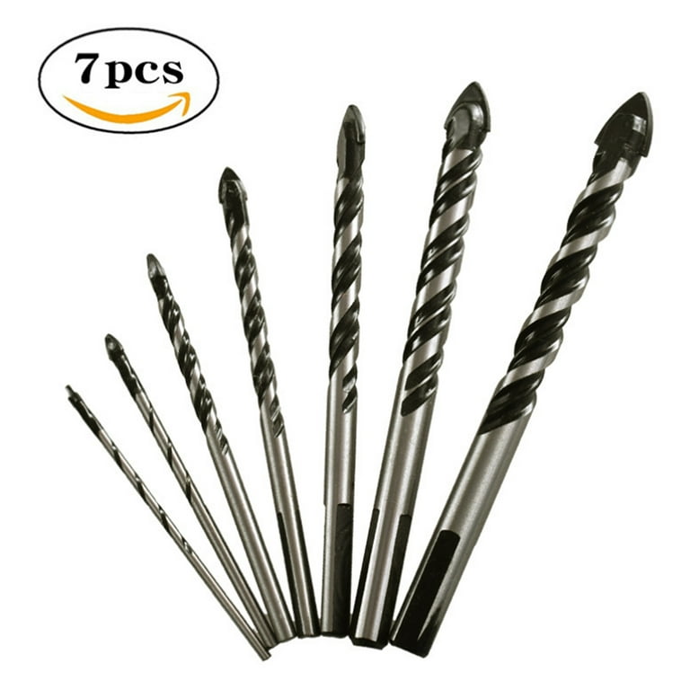 Masonry Drill Bit Set Tungsten Carbide Tile Drill Bits, Ceramic Drill Bits  for Pots Stone Marble, Plastic, Wood, with Storage Case 
