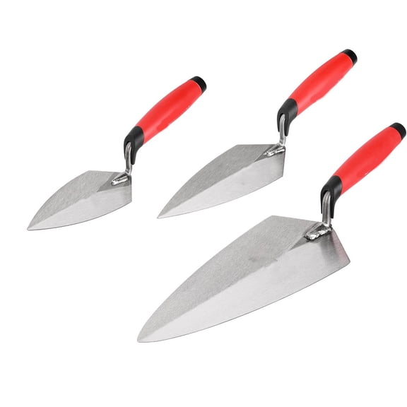 Masonry Hand Tool Set - Philadelphia Brick Trowel, Pointing Trowel, Margin Trowel, Tuck Pointing Trowel, Convex Brick Jointer