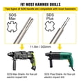 thumbnail image 1 of Masonry Hole Saw Set 1-2/11" to 3-15/16" – SDS Plus & MAX Drill Bits w/ 4-1/3" Rod for Concrete, Stone, Cement Walls, 1 of 11