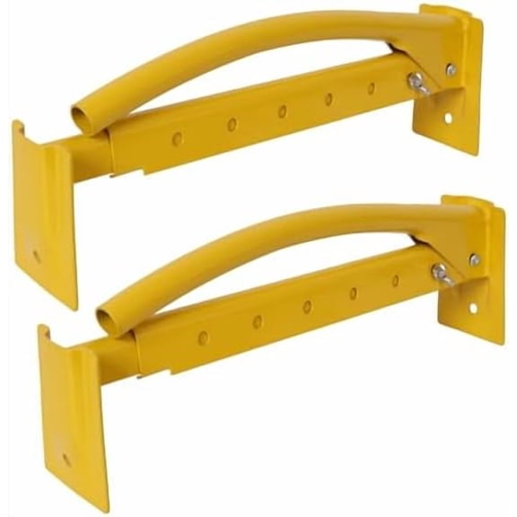 Masonry Tools, Adjustable Brick Tongs for Bricks Lifting Carrying, Heavy-Duty Steel Brick Tong Lifter, 26-3/8in Max Width, Powder-Coated Yellow, Professional 2025 Upgrade, 2 Pack