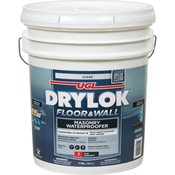 DRYLOK Masonry Waterproofer Clear - Indoor and Outdoor Use - 5 Gal