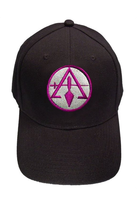 Masons Baseball Cap - York Rite Cryptic Mason - Masonic Black Hat Purple Symbol