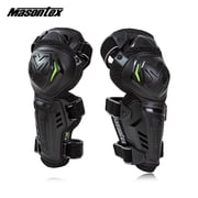 Masontex CE Certified Motorcycle Knee Pads Shin Guards for Dirt Bike ATV Motocross, Black, 1 Pair