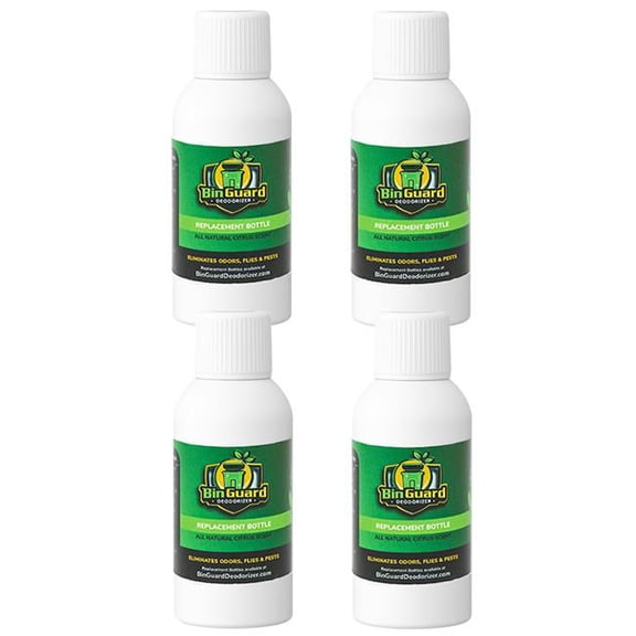 Masontops 135418 BinGuard Refill Deodorizer Replacement Bottles - Pack of 4