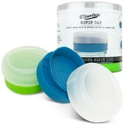 Masontops Kefir Caps - Wide Mouth Mason Jar Lids - Live Culture Grains Strainer - Home Fermentation Starter Kit - 2 Pack