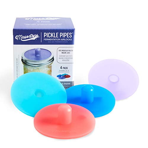 Masontops Pickle Pipes, Regular Mouth, 4-Pack