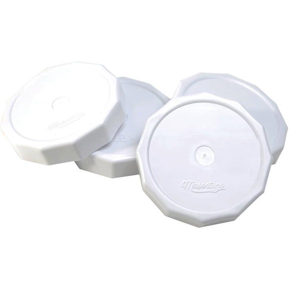 Masontops Tough Tops Wide Mouth Canning Jar Lid - Airtight Plastic - White