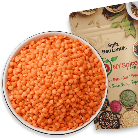 NY SPICE SHOP Split Red Lentil - 5 Pound - Masoor Dal - Red Masoor Dal