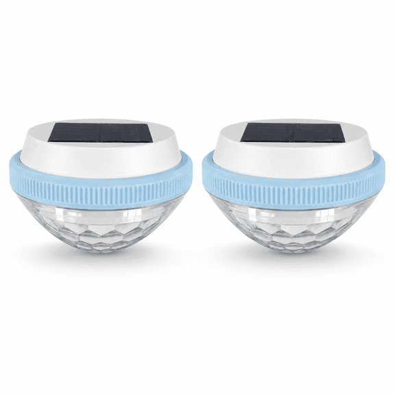 Maspost 2 pack Solar Floating Pool Lights RGB Color Changing LED Waterproof Floating Lights Auto on/off