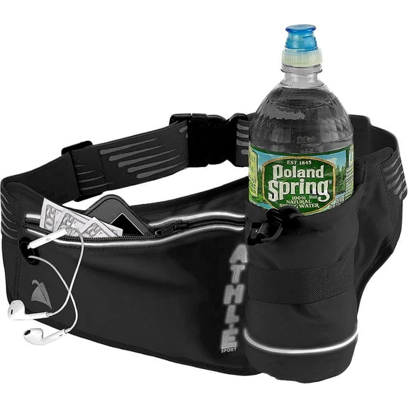 Maspost Water Resistant Running Belt Waist Pack, Black