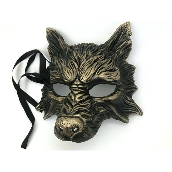 MasqStudio Black Wolf Mask Animal White Wolves Mask Masquerade Halloween Costume Cosplay Party mask