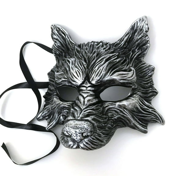 Black Wolf Mask Animal DIY Blank White Wolves Mask Masquerade Halloween Costume Cosplay Dress up Party mask MASQ
