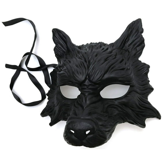 MasqStudio Black Wolf Mask Animal White Wolves Mask Masquerade Halloween Costume Cosplay Party mask