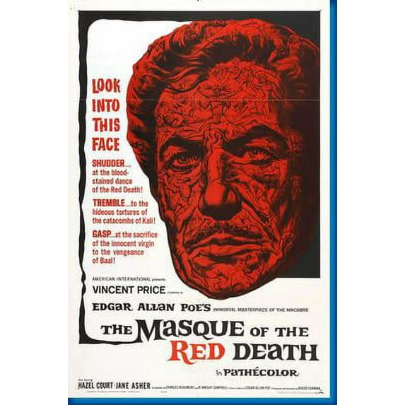 Masque Of Red Death The Movie Poster 16in x 24in 16x24 Multi-Color Square Adults Western Graphic