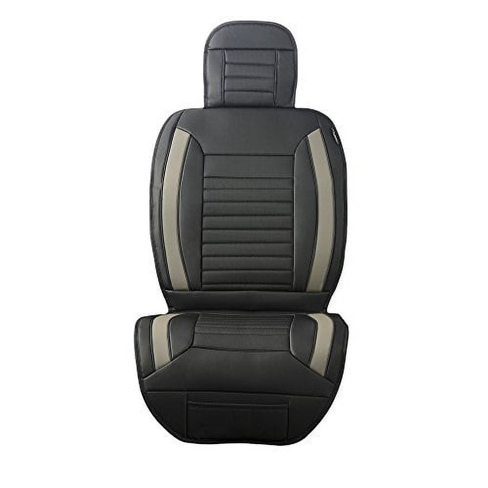 Gray and Black Universal Fit PU Seat Cover