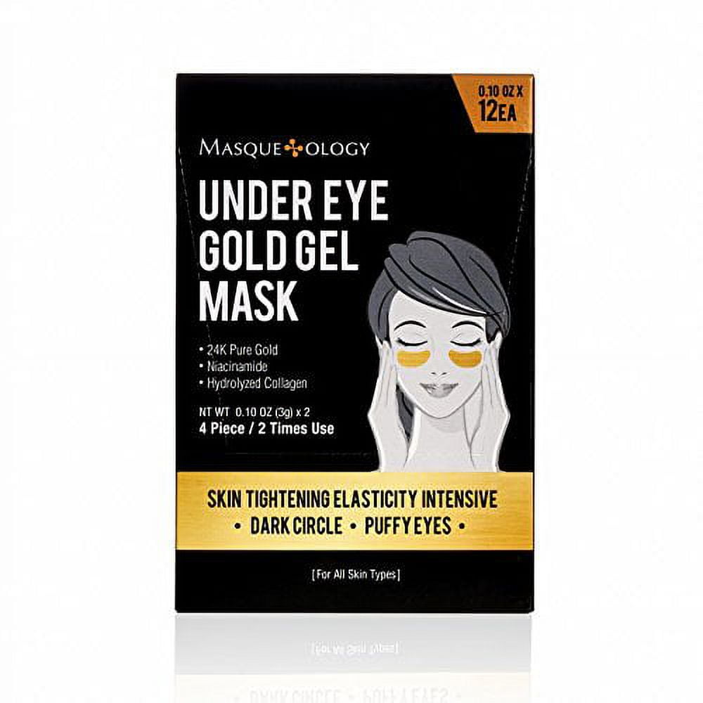 Masqueology Under Eye Gold HydroGel Mask, 12 Count