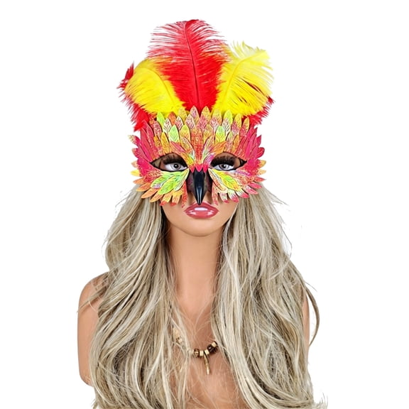 Masquerade Bird Mask,Funny Eagle Owl Eyes Mask Fancy Dress for Halloween Carnival Costume Party,Bird Cosplay Props,Feather Crow Mask