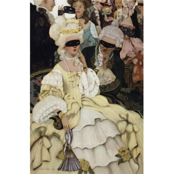 Masquerade C.1900 Color Lithograph Poster Print - 18 x 24 in.