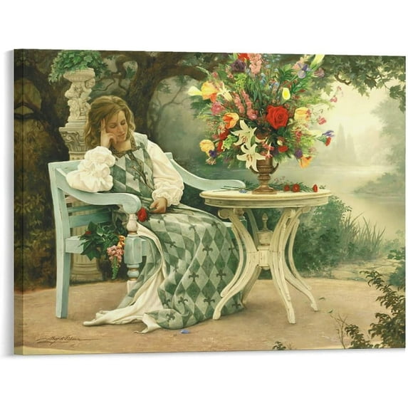 After The Masquerade by Greg Olsen Painter Wall Art Poster Artworks Canvas Poster Room Aesthetic Wall Art Prints Home Modern Decor Gifts Picture Frame 11x14inch(28x35cm)