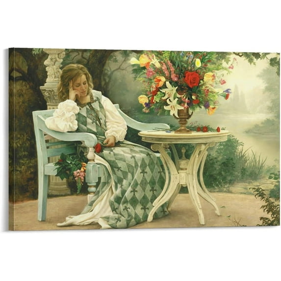 After The Masquerade by Greg Olsen Painter Wall Art Poster Wall Art Picture Frame Painting Poster Canvas Print Posters Artworks Bedroom Living Room Decor 16x24inch(40x60cm)