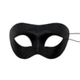 thumbnail image 1 of Masquerade Mask Black Solid Half Face Style Adult Accessory for Halloween Party Events, 1 of 4