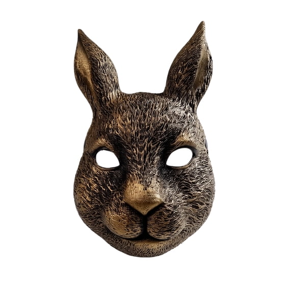 Masquerade Mask Gold Animal Rabbit Style Full Face Accessory for Halloween Party Events and Themed Gatherings for Adults and All Ages