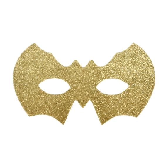 Masquerade Mask Gold Glitter Bat Half Eye Cover 1 Pack for Halloween Party Themed Events