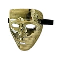 thumbnail image 1 of Masquerade Mask Gold Mirror Full Face Design 1 Pack for Halloween Party Disco Event and Night Out, 1 of 6