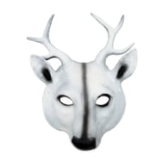 Masquerade Mask, Mask for Masquerade Party, Womens Masquerade Mask, Mens Masquerade Mask, 14X11 Inch White Deer Reindeer Antler Face Mask for Halloween Parade, Masquerade Ball,