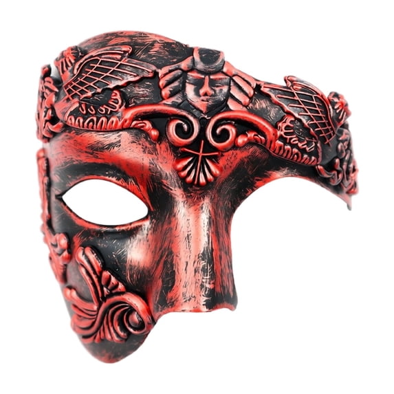 Masquerade Mask for Men Red Venetian Masquerade Masks 7 X 6 Inch Intricate Filigree Half Face Mask for Masquerade Party Halloween Mardi Gras Prom Party Accessory 1 Pack