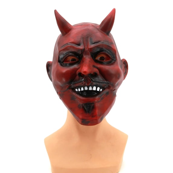 Masquerade Mask Red Latex for Men for Halloween Party