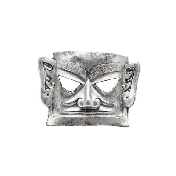 Masquerade Mask Silver Ancient Style Full Face Cover for Halloween Carnaval Themed Parties Accessory for Men Women and All Ages 1 Pack