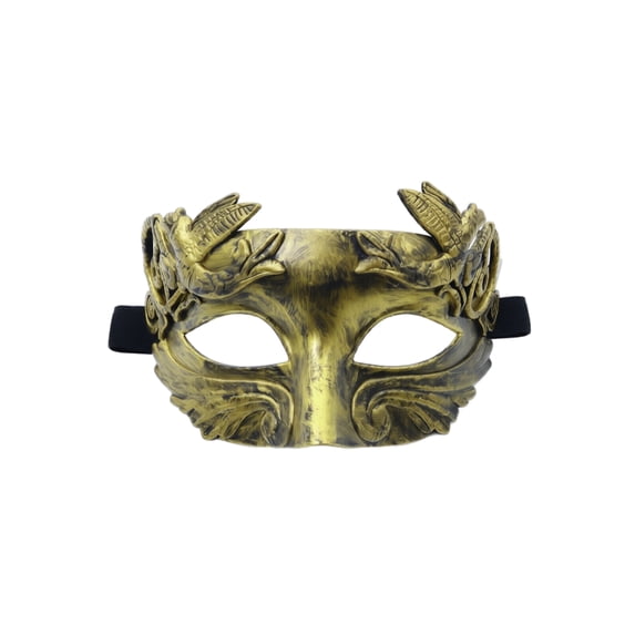 Masquerade Mask for Men Venetian Masquerade Masks 7 Inch Mardi Gras Mask Halloween Accessory for Masquerade Party Gold, 1 Pack