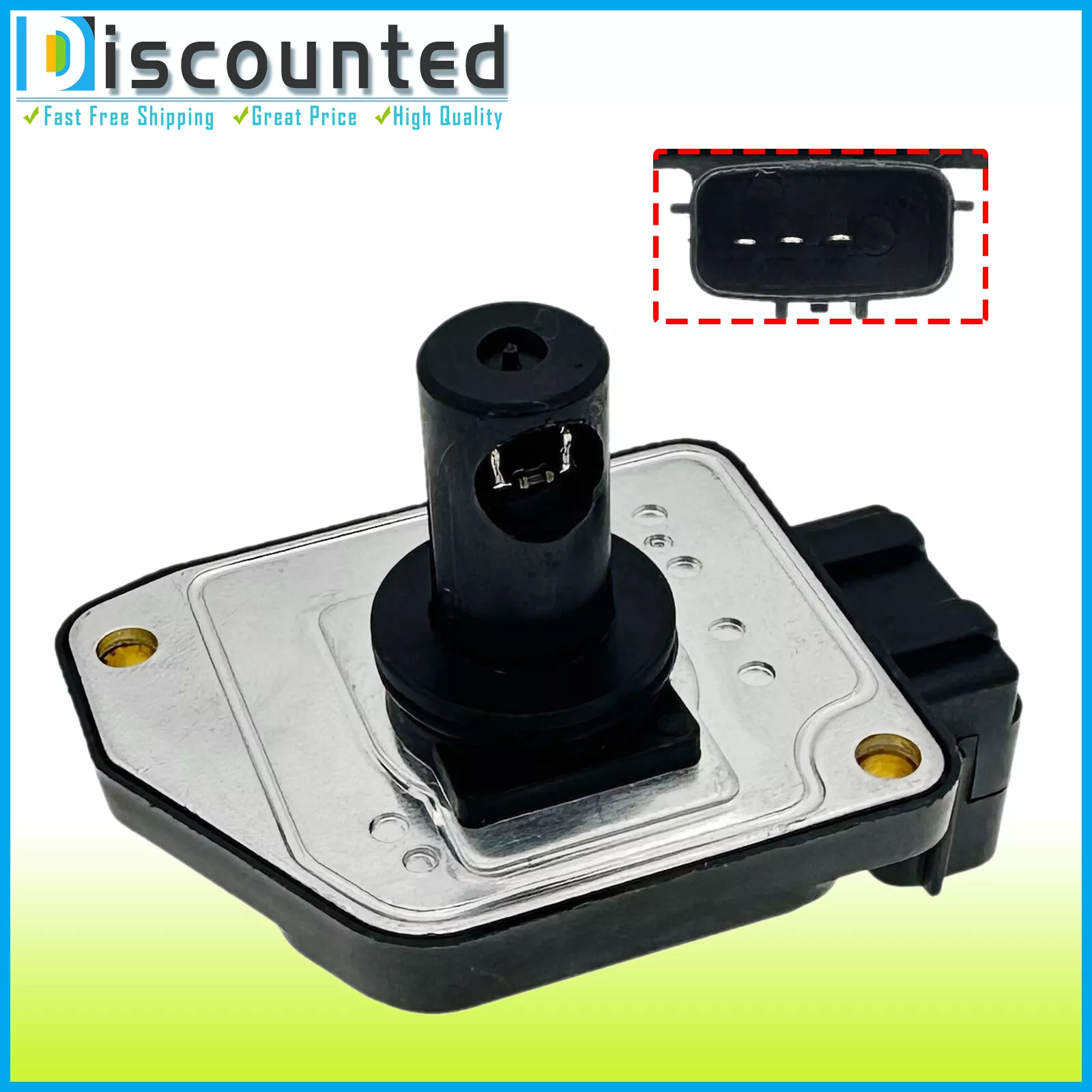 Bodeman MAF Mass Air Flow Sensor For Nissan D21 Hardbody Truck - Compatible With 1990-1994 2.4L & 3.0L Models (Part #DC-AFS285)